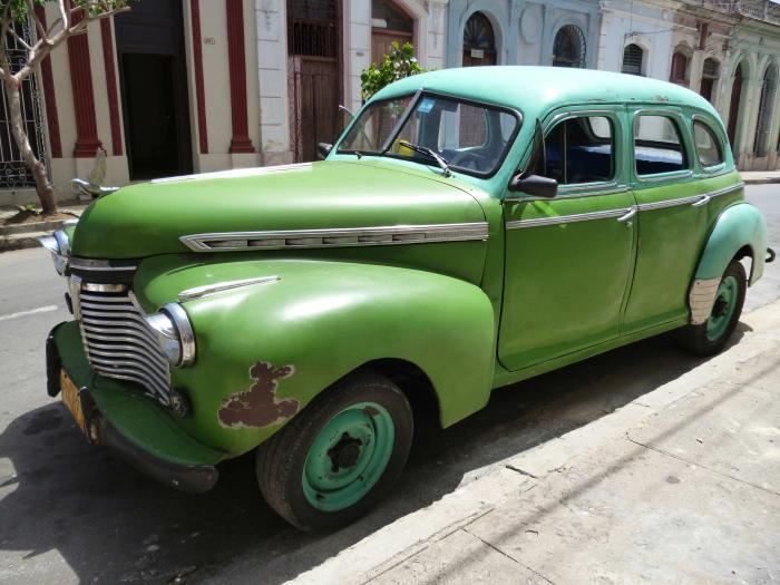 An old Chevrolet in the Streets of Havana, Cuba.