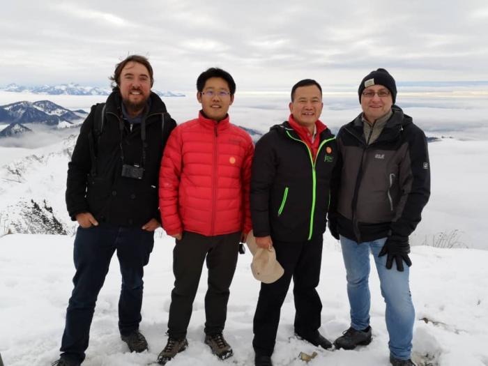 Yi-Gang Song with S. Betrisey, Prof. Y. Hu and Prof. G. Kozlowski
