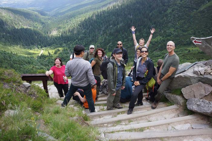 Participants in Karkonoski National Park