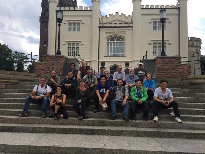 Participants in front of the Kornik castle