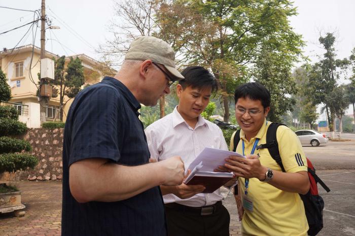 Prof. G. Kozlowski, Prof. H. Van Sam and Ha Pham (VNUF) Prof. G. Kozlowski, Prof. H. Van Sam and Pham Thanh Ha (VNUF)